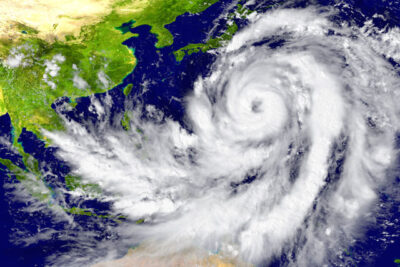 台風の衛星画像
