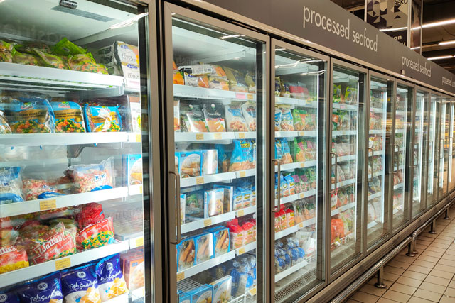 冷凍食品の冷蔵庫の写真