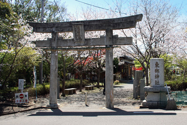 東郷神社の鳥居の写真